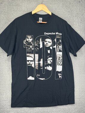 Depeche Mode 101 Black Graphic Band T Shirt New Wave Goth NWOT Unisex Tee Large